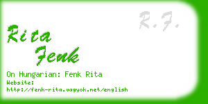 rita fenk business card